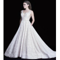 High Quality Appliqued Full Lace Wedding Dresses / Real Photos Hot Sale Wedding Dresses